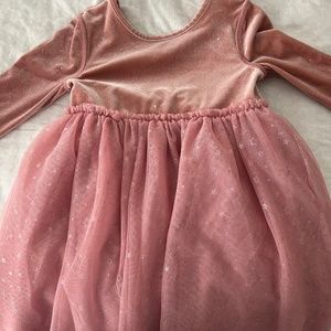 Cat & Jack 4T Pink Velvet dress with Stars
